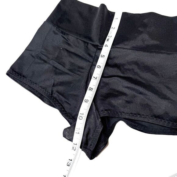 Custom High-Waisted Black Pole Burlesque Dance Shorts – Super Short, Cheeky, (S) - Picture 5 of 7